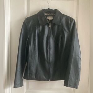 Kim Rogers Black 100% Leather Jacket